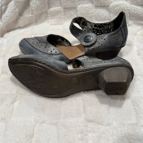Rieker Women's Gray Leather Shoes - Picture 5 of 5
